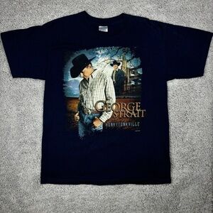 George Strait Shirt Mens Medium Vintage Honkytonkville Tour Official Merch Tee